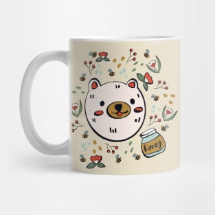 White Honey Bear Mug